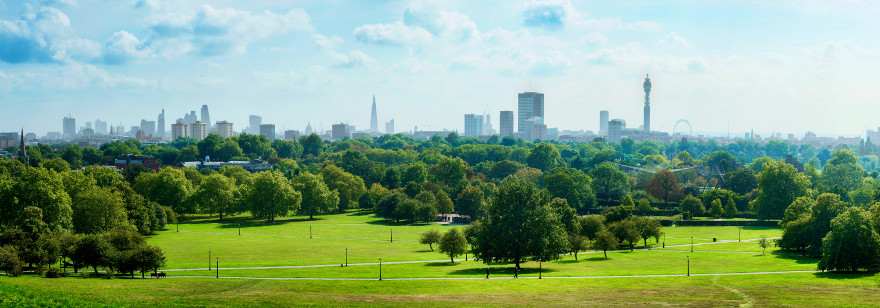 panoramablick vom Primrose Hill im Regents Park in London