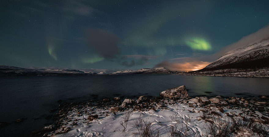 Kilpisjärvi See Polarlichter