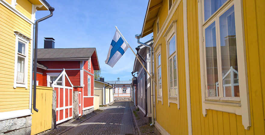 Rauma finnische Flagge