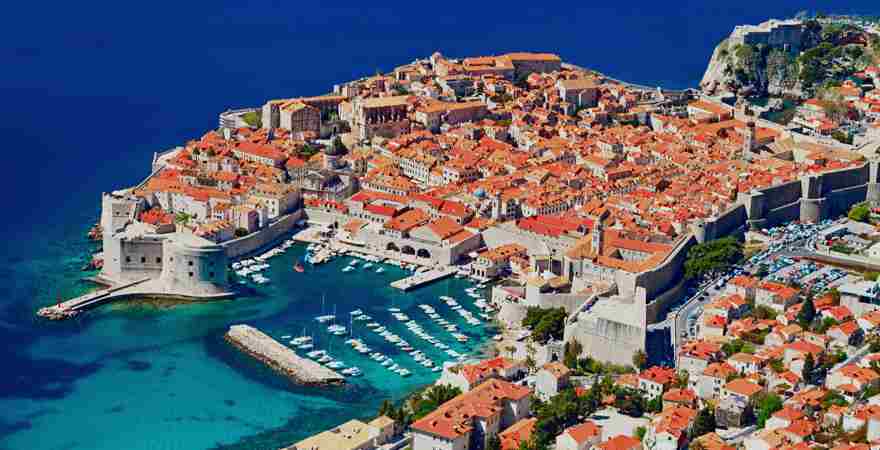Luftaufnahme der Altstadt von Dubrovnik