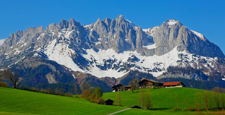 Blick auf den Gipfel des Wilden Kaisers