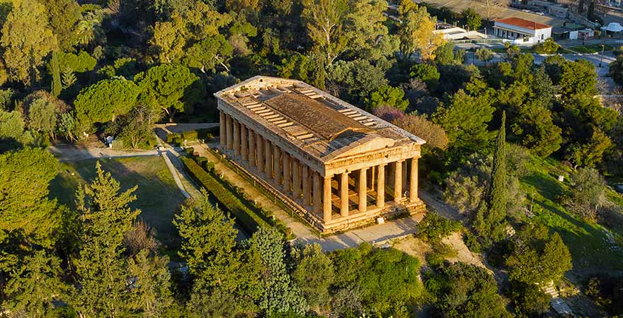 Tempel des Hephaistos in der Athener Agora in Griechenland